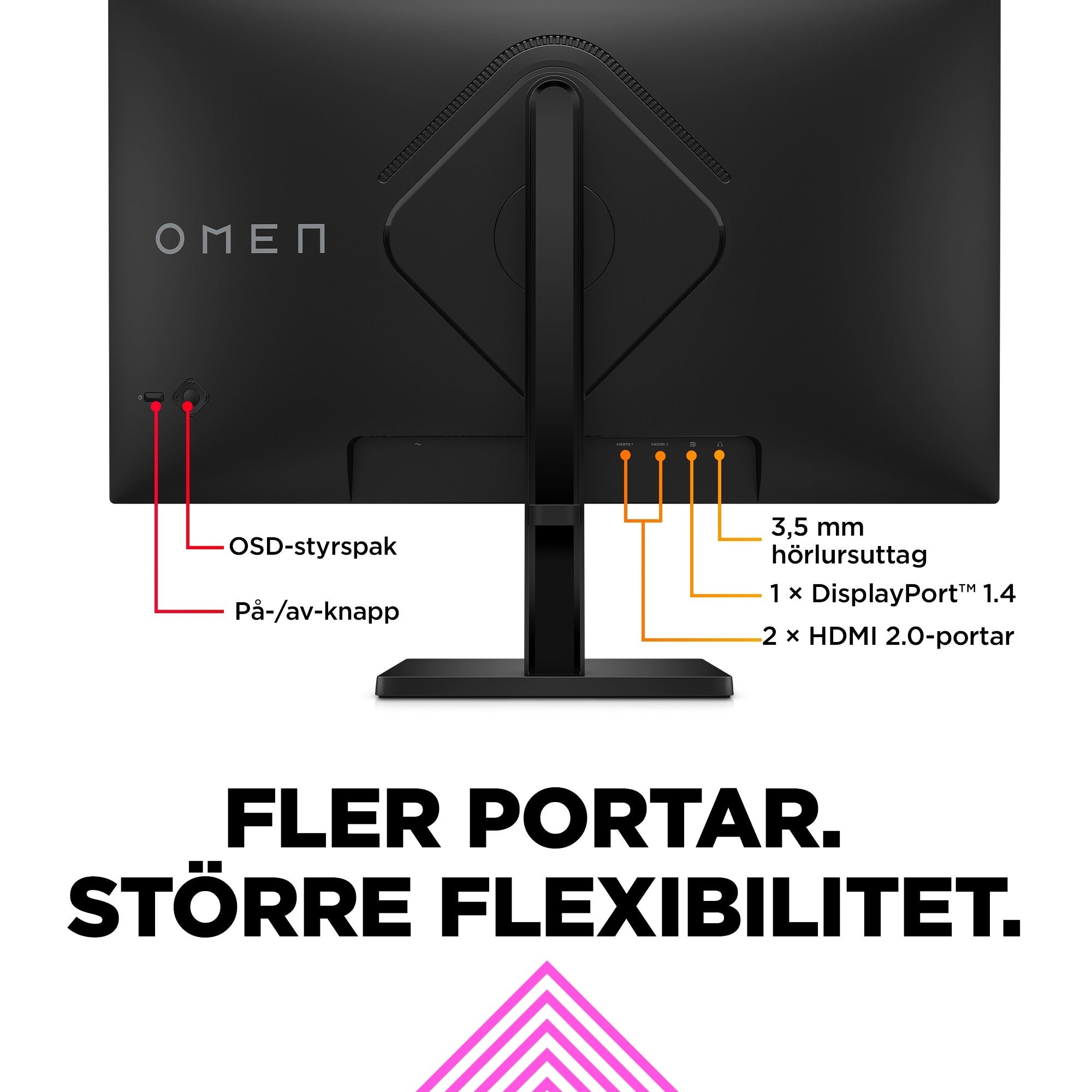 www.electricalstuff.se ElectricalStuff.se OMEN by HP OMEN 27 tum FHD 165 Hz Gaming-skärm – OMEN 27 HP 780F9AA#ABB 01970296
