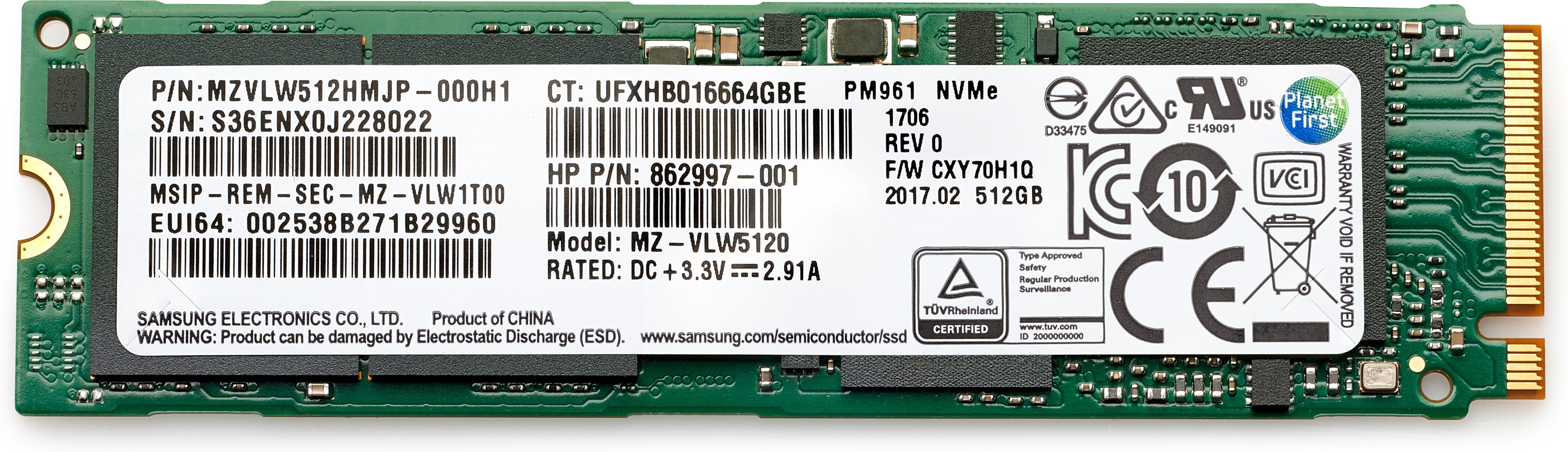 www.electricalstuff.se ElectricalStuff.se HP 1TB PCIe 4x4 NVMe TLC SSD M.2 PCI Express 4.0 HP 406L7AA 0195908687382|195908