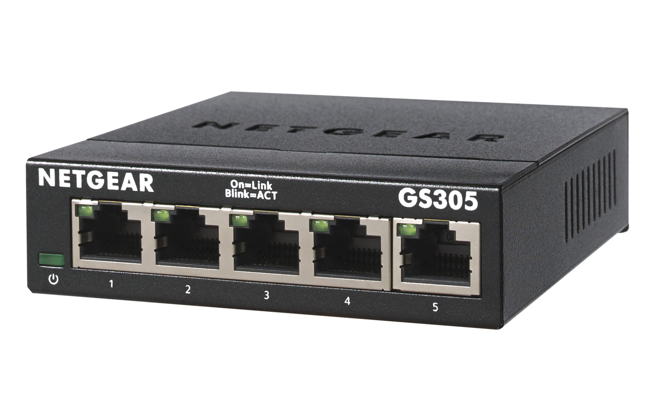 00PES 0606449140095|606449140095 Nätverksswitchar GS305 www.electricalstuff.se ElectricalStuff.se NETGEAR GS305 Ohantera