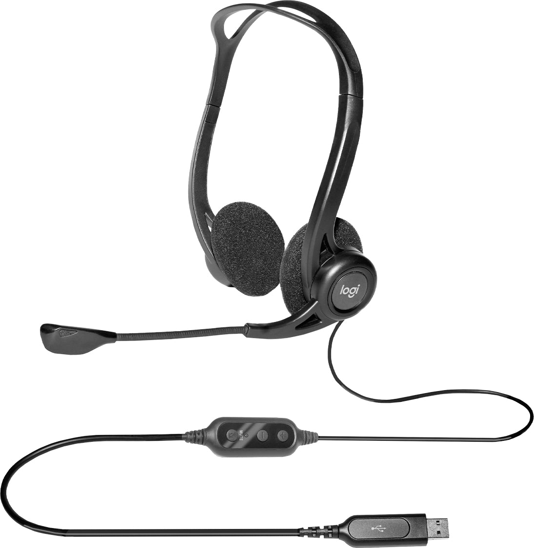 Headset Kabel Huvudband Samtal/musik USB Type-A Svart Logitech 981-000100 5051964114611|4012160230612|5054629087701|50544841