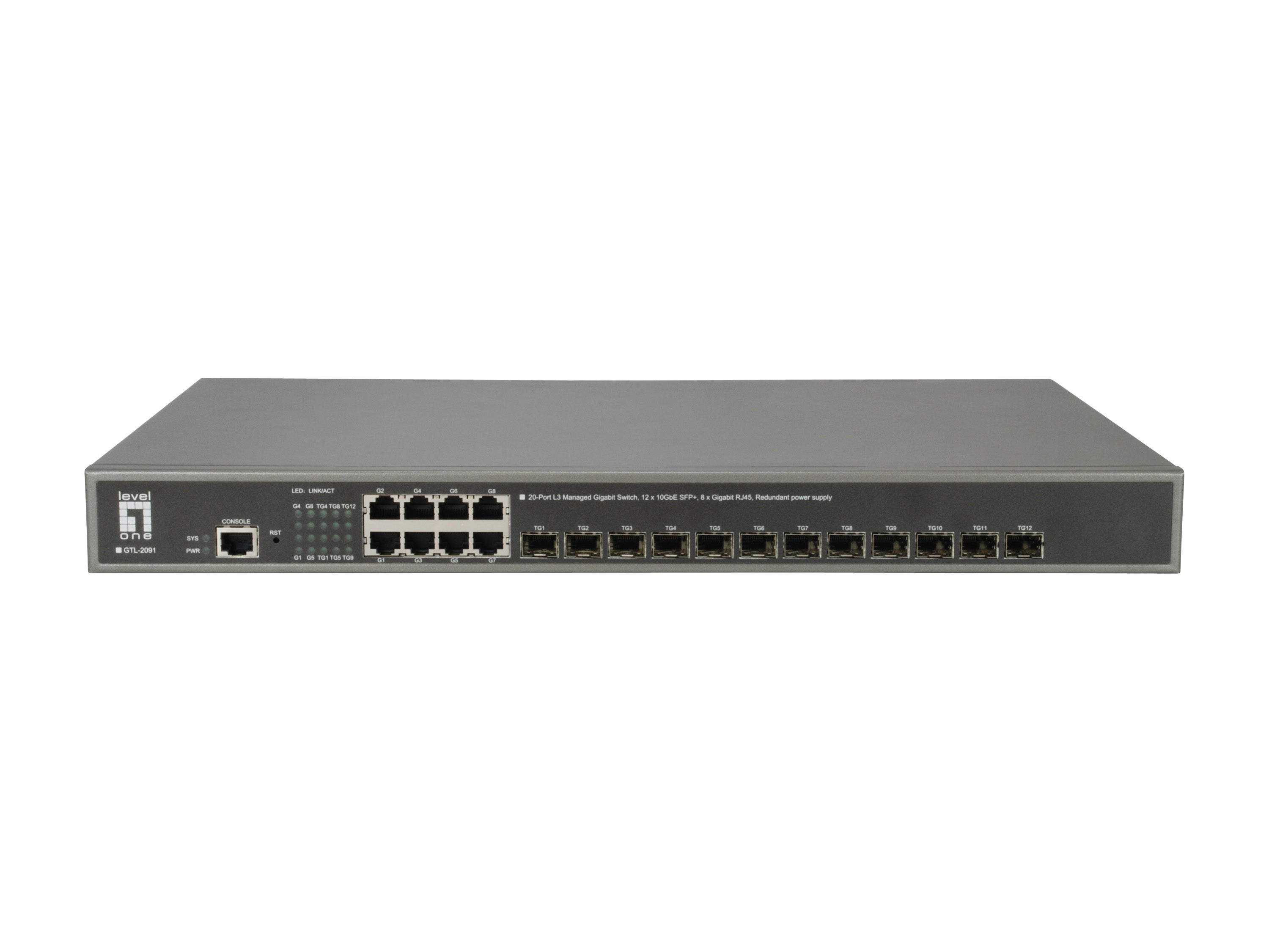 www.electricalstuff.se ElectricalStuff.se LevelOne GTL-2091 nätverksswitchar hanterad L3 Gigabit Ethernet (10/100/1000) Gr