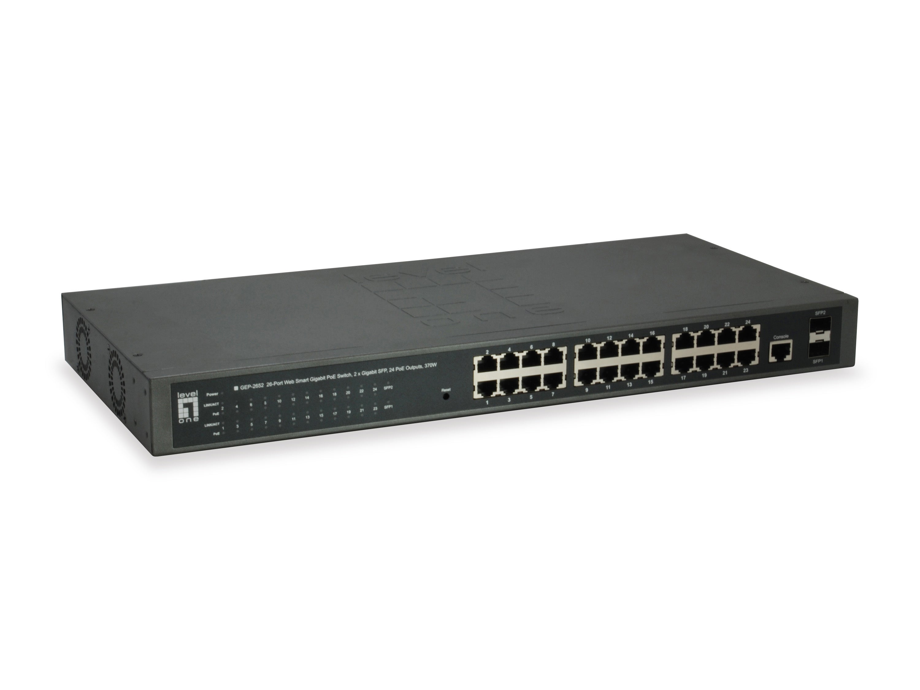 www.electricalstuff.se ElectricalStuff.se LevelOne GEP-2652 nätverksswitchar hanterad L2 Gigabit Ethernet (10/100/1000) St