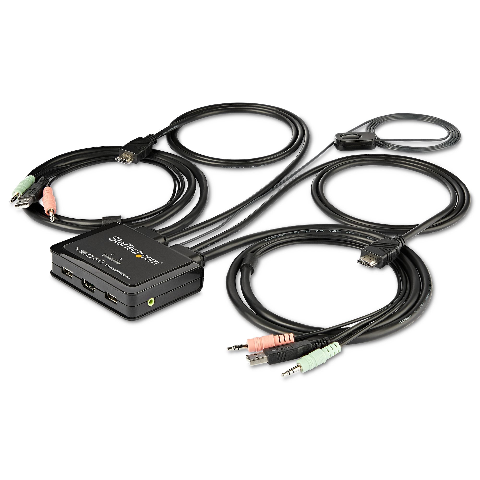 www.electricalstuff.se ElectricalStuff.se StarTech.com 2-ports HDMI KVM-switch med inbyggda kablar - USB 4K 60 Hz StarTech