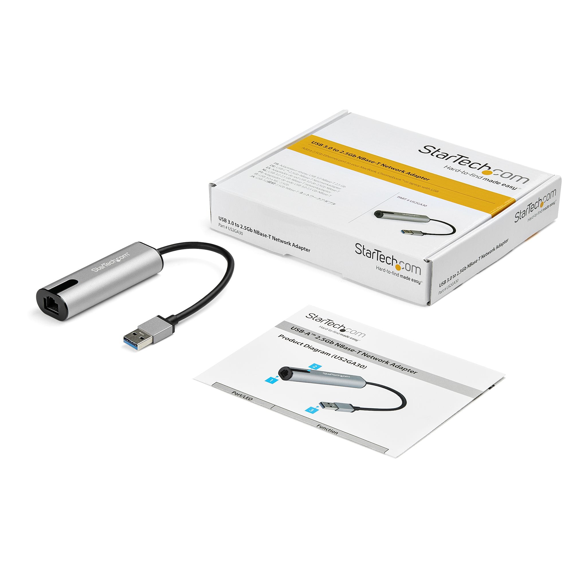 .com US2GA30 0065030882958|065030882958 Nätverkskort USB 3.0 Type-A till 2,5 Gigabit Ethernet-adapter - 2.5GBASE-T www.ele