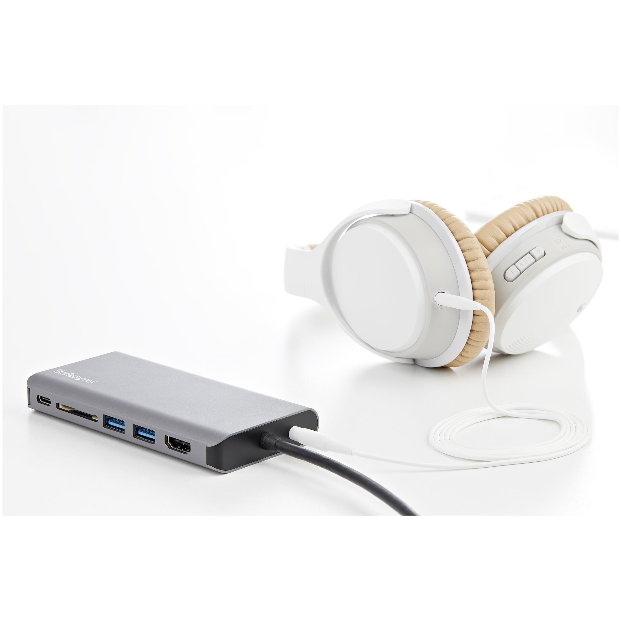 sedocka med 4K HDMI eller 1080p VGA - 3x USB 3.0-hubb, SD, GbE, Audio, 100 W PD Pass-through - Bärbar dockningsstation för b