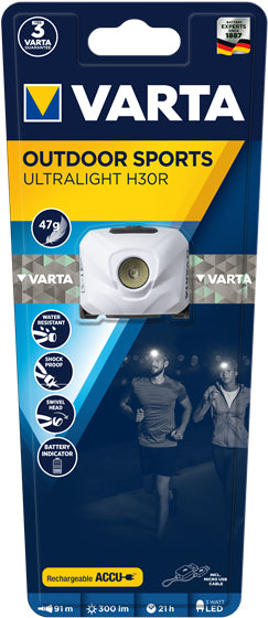 957 Ficklampor ULTRALIGHT H30R www.electricalstuff.se ElectricalStuff.se Varta ULTRALIGHT H30R Vit Pannbandsficklampa LE