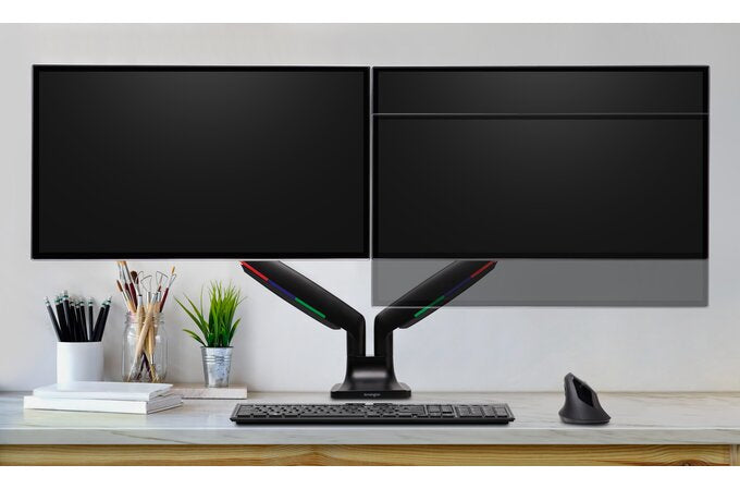 alStuff.se Kensington SmartFit® engrepps monitorarmar – Svart dubbel Kensington K59601WW 0085896596011|085896596011 Fästen