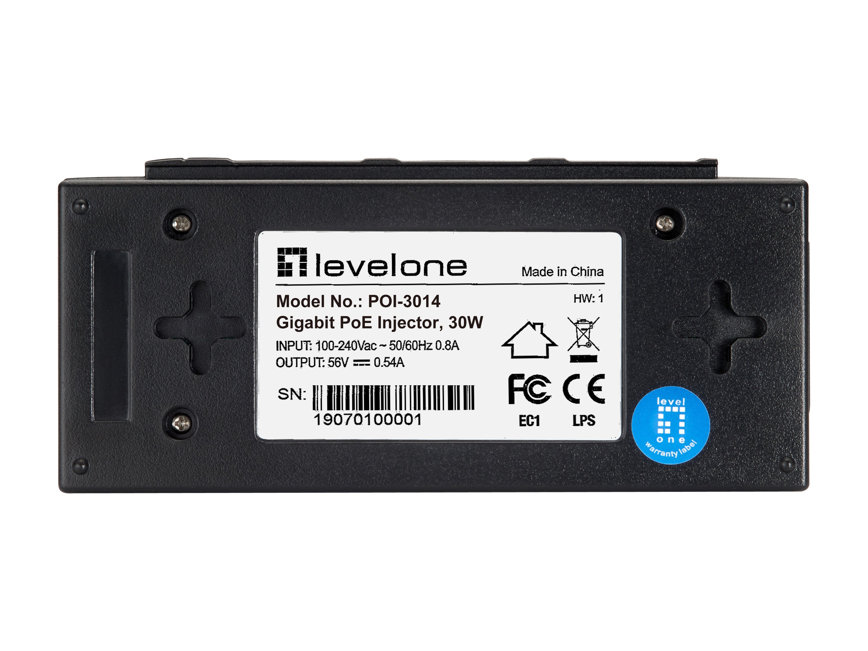 OI-3014 4015867223185 PoE-Adapters POI-3014 www.electricalstuff.se ElectricalStuff.se LevelOne POI-3014 PoE-adapters Sna