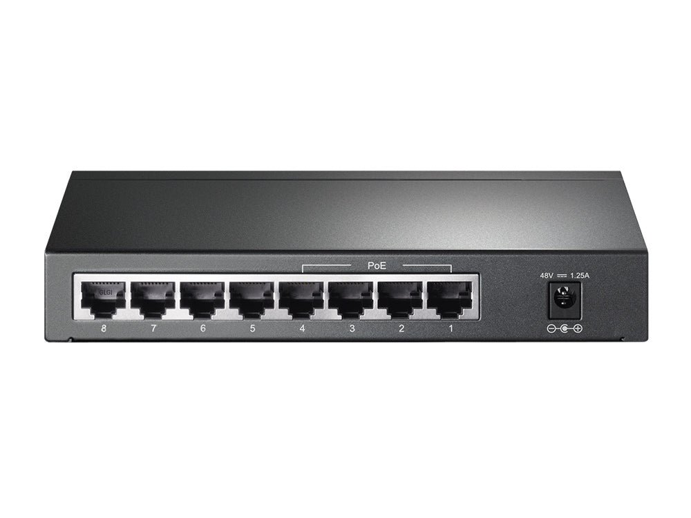it Ethernet (10/100/1000) Strömförsörjning via Ethernet (PoE) stöd Hasselnöt TP-Link TL-SG1008P 5055309620348|5054533474277|