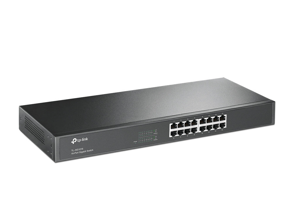 Svart TP-Link TL-SG1016 Nätverksswitchar TL-SG1016 www.electricalstuff.se ElectricalStuff.se TP-Link TL-SG1016 nätverks