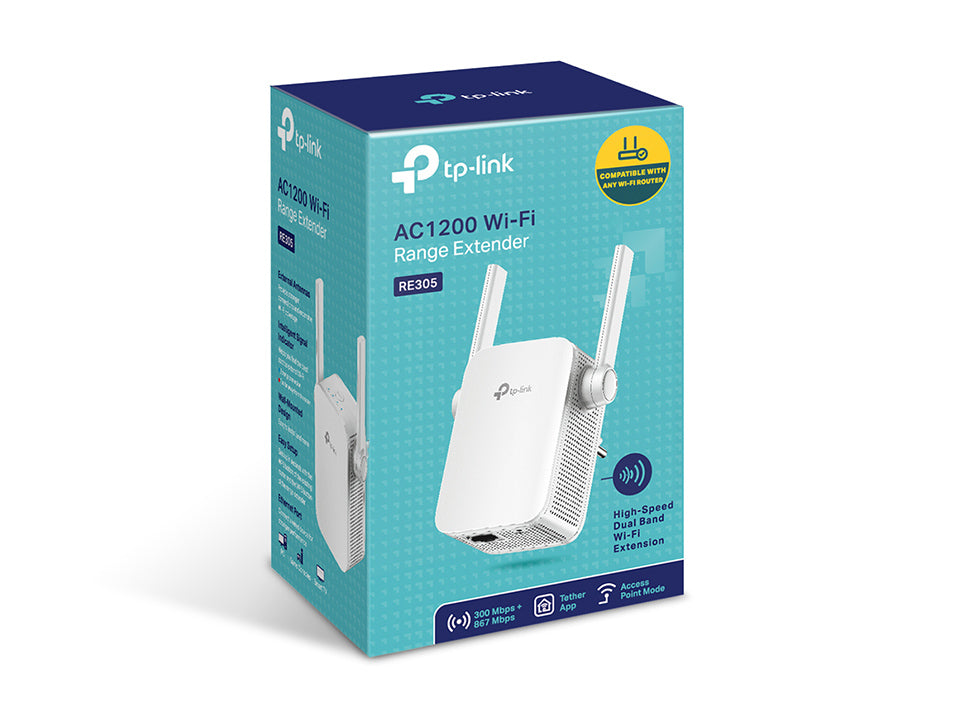 tverksrepeater Vit 10, 100 Mbit/s TP-Link RE305 6935364097974 Nätverksförlängare RE305 www.electricalstuff.se ElectricalSt