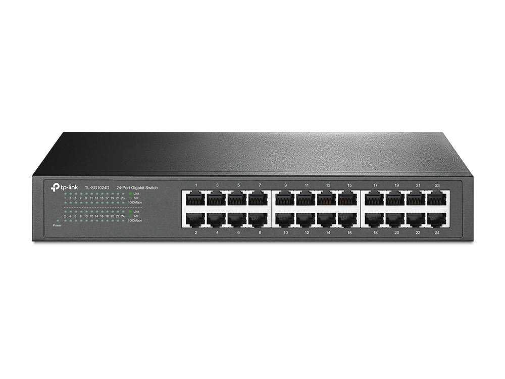 www.electricalstuff.se ElectricalStuff.se TP-Link TL-SG1024D nätverksswitchar Ohanterad Gigabit Ethernet (10/100/1000) Grå