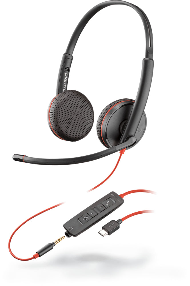 www.electricalstuff.se ElectricalStuff.se POLY Blackwire C3225 Headset Kabel Huvudband Kontor/callcenter USB Type-C Svart