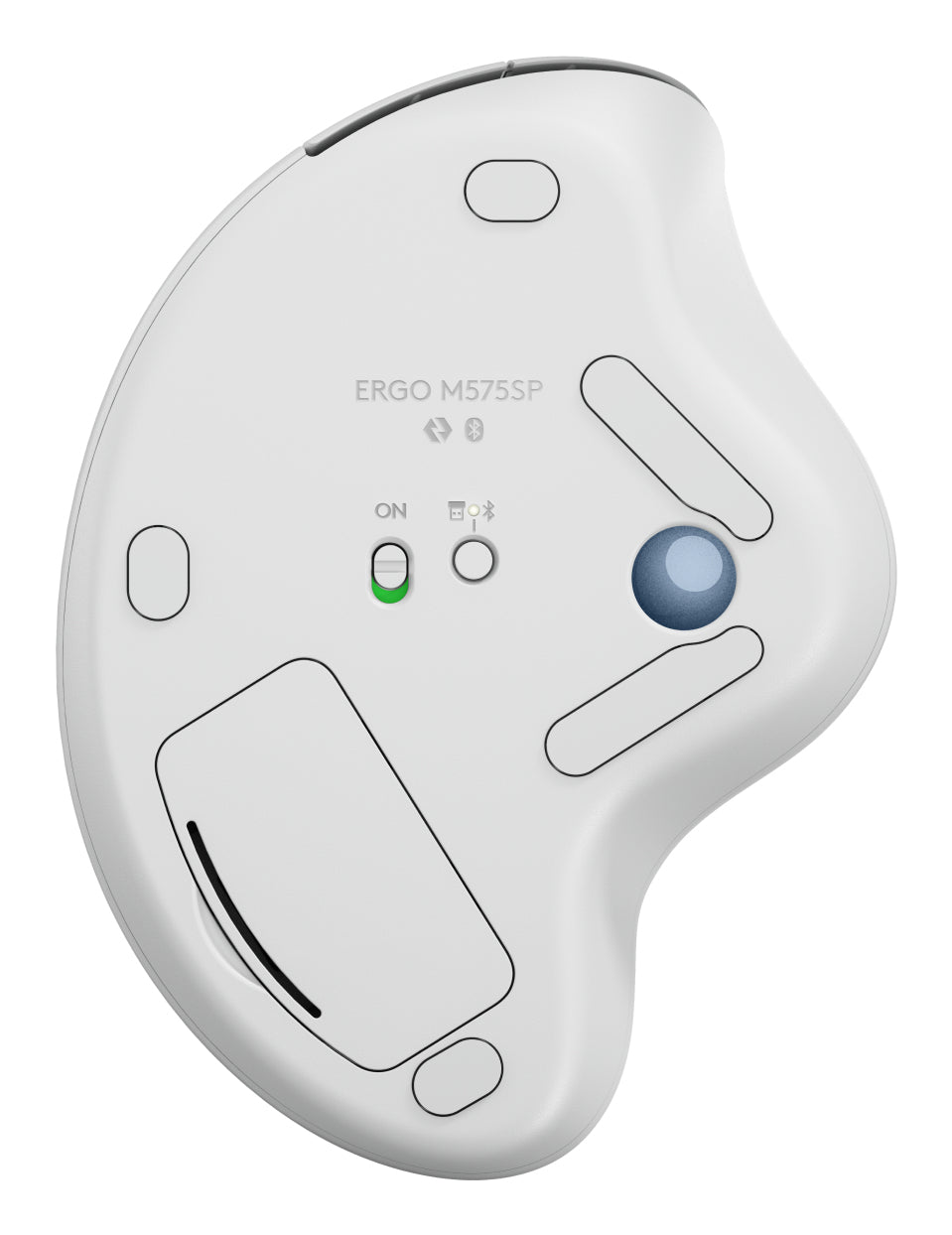 Ergo M575S datormöss Kontor högerhand Trådlös RF + Bluetooth Styrkula 2000 DPI Logitech 910-007030 5099206111615 Datormöss