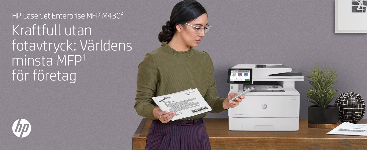 ise MFP M430f, Svartvit, Skrivare för Företag, Skriv ut, kopiera, skanna, fax, 50-arks ADF; Dubbelsidig utskrift; Dubbelsidi