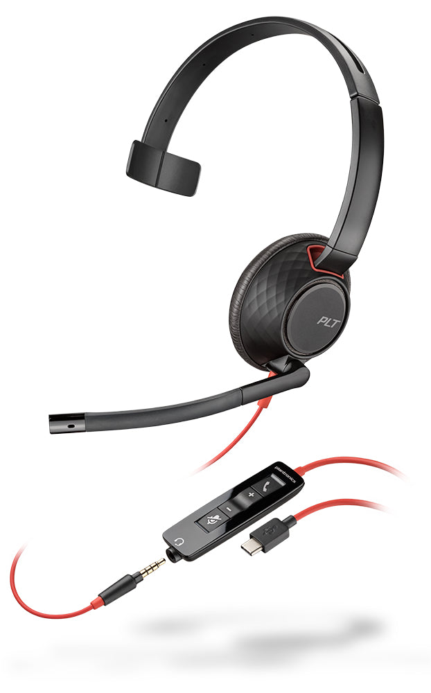 www.electricalstuff.se ElectricalStuff.se POLY Blackwire 5210 Headset Kabel Huvudband Kontor/callcenter USB Type-C Svart P