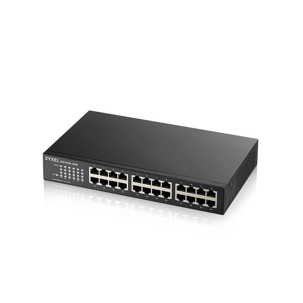 www.electricalstuff.se ElectricalStuff.se Zyxel GS1100-24E Ohanterad Gigabit Ethernet (10/100/1000) Svart Zyxel GS1100-24E