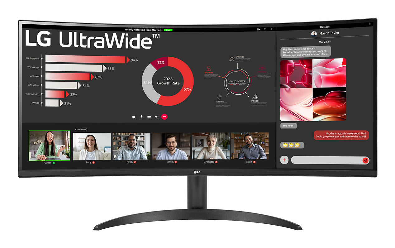 www.electricalstuff.se ElectricalStuff.se LG 34WR50QK-B platta pc-skärmar 86,4 cm (34") 3440 x 1440 pixlar Wide Quad HD Sv