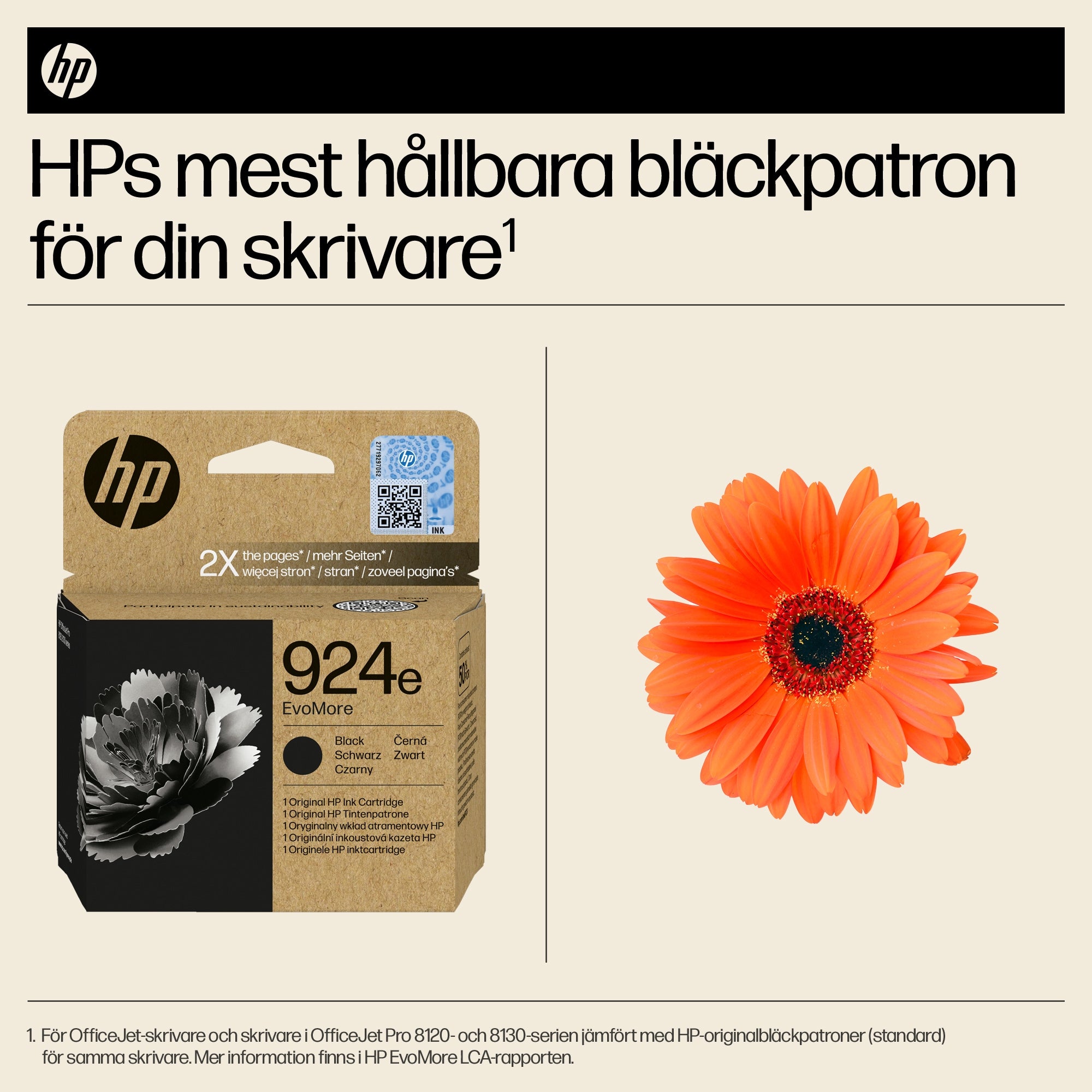 17|0196786147524|196786147524 Bläckpatroner 924e EvoMore svart originalbläckpatron www.electricalstuff.se ElectricalStuff.