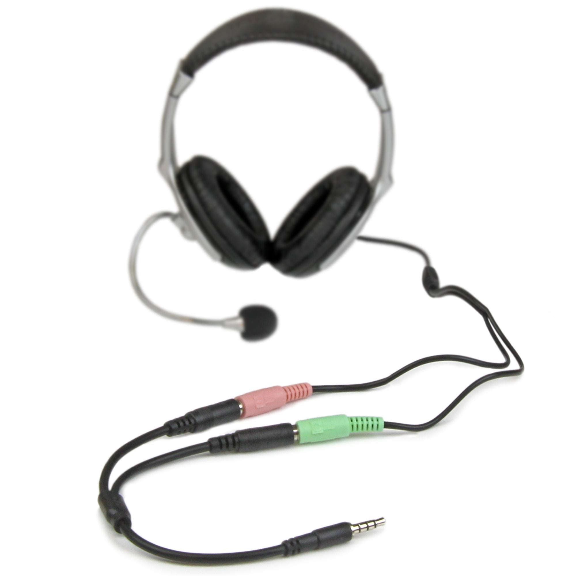 alstuff.se ElectricalStuff.se StarTech.com Headset-adapter för headset med separata hörlurs-/mikrofon-kontakter - 3,5 mm 4
