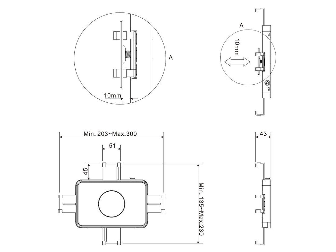 tibrackets 0341 hållare Passiv hållare Surfplatta/UMPC Svart Multibrackets 0341 7350105210341 Hållare 0341 www.electricals