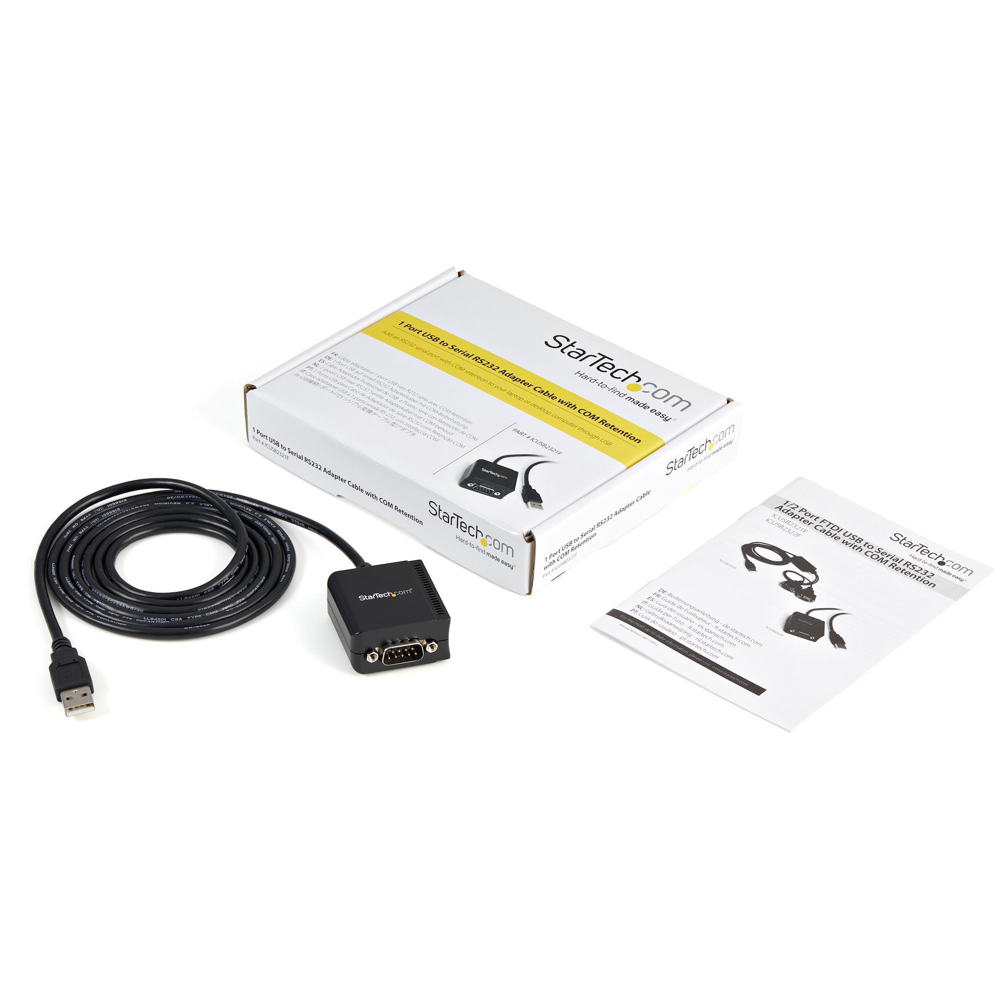 5|0088022198066|088022198066|5052180439717 Kabelomvandlare (Hane/Hona) FTDI USB till seriell RS232-kabeladapter med 1 port