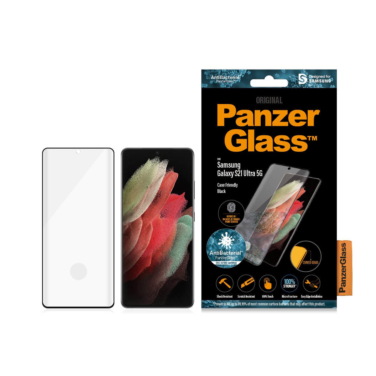 .se ElectricalStuff.se PanzerGlass 7258 skärm- och baksidesskydd till mobiltelefon Genomskinligt skärmskydd Samsung 1 styc