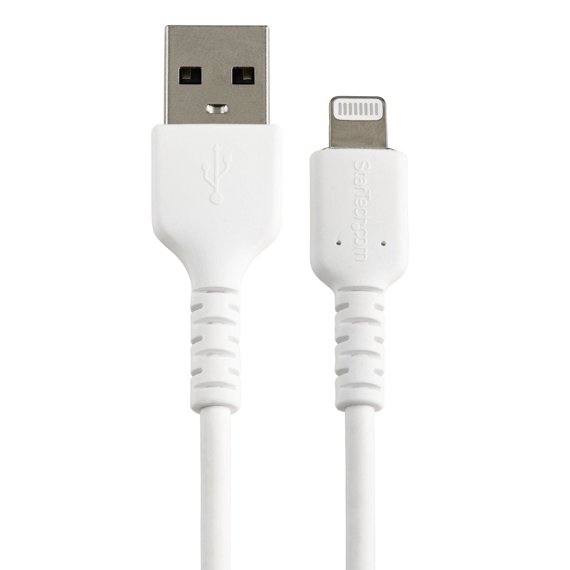 |065030891745 Mobiltelefonkablar 30cm tålig, vitt USB-A till Blixtkabel - Hård, tålig aramifiber USB typ A till Blixtladda