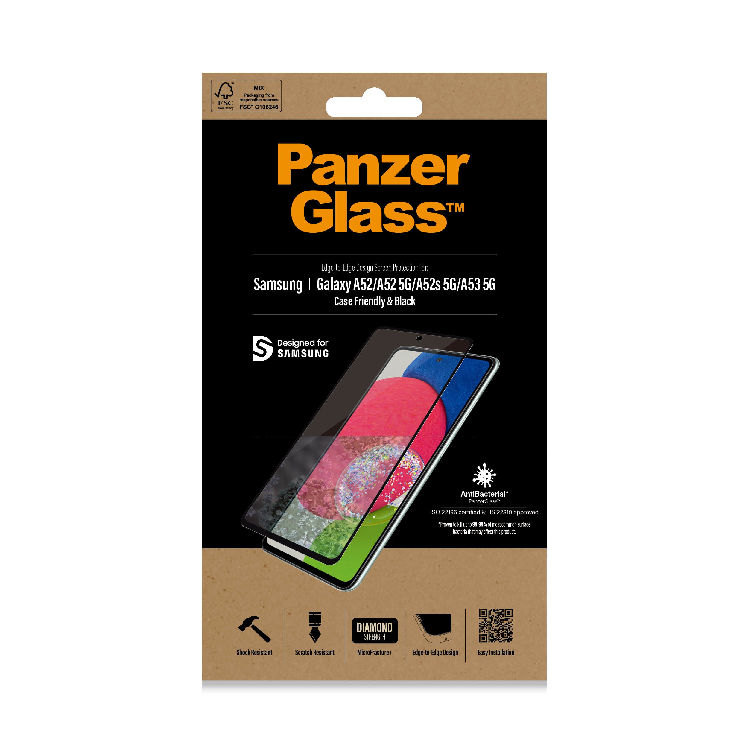 skydd Samsung 1 styck PanzerGlass 7253 5711724072536 Skärm- och Baksidesskydd till Mobiltelefoner 7253 www.electricalstuff