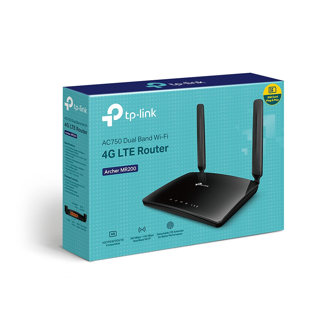 alStuff.se TP-Link Archer MR200 trådlös router Snabb Ethernet Dual-band (2,4 GHz / 5 GHz) 4G Svart TP-Link ARCHER MR200 07