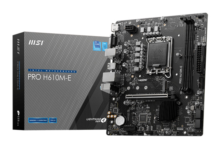 www.electricalstuff.se ElectricalStuff.se MSI PRO H610M-E moderkort Intel H610 LGA 1700 micro ATX MSI PRO H610M-E 47113771