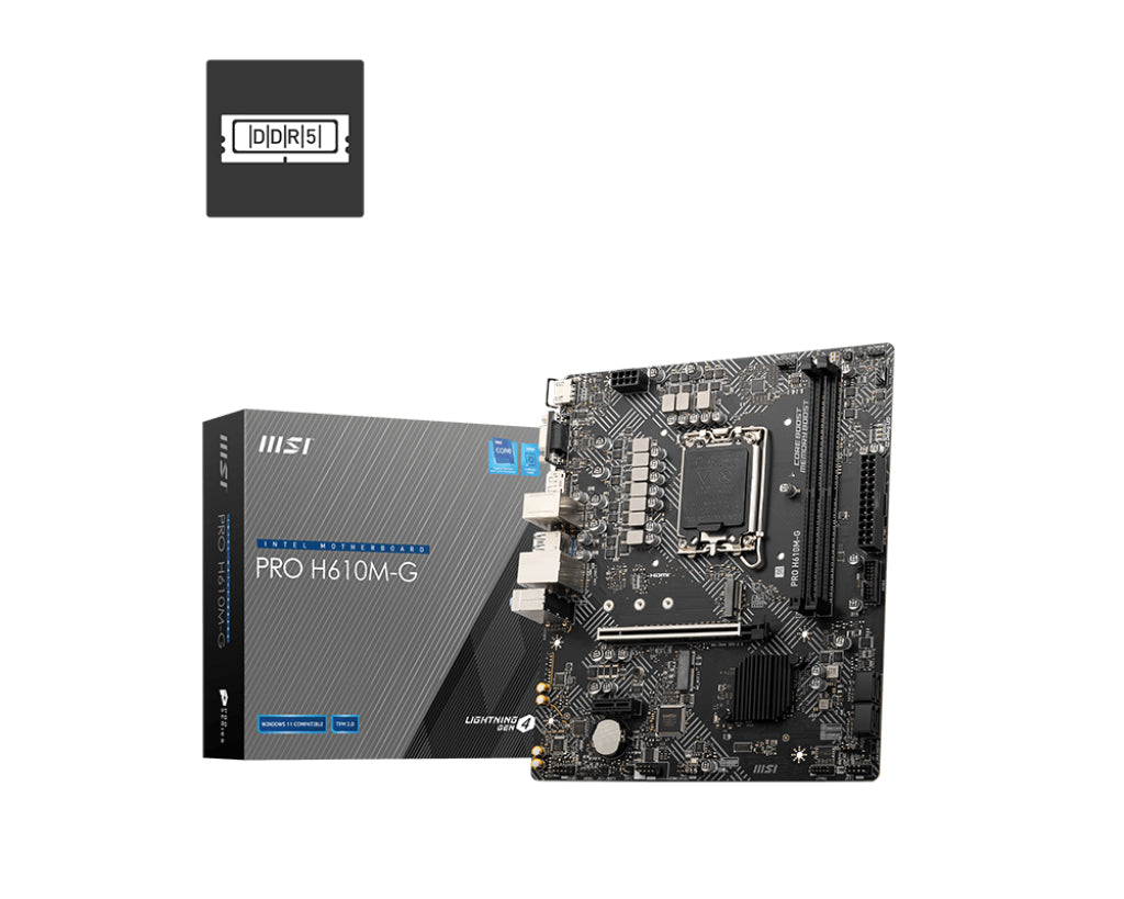 www.electricalstuff.se ElectricalStuff.se MSI PRO H610M-G moderkort Intel H610 LGA 1700 micro ATX MSI PRO H610M-G 47190729