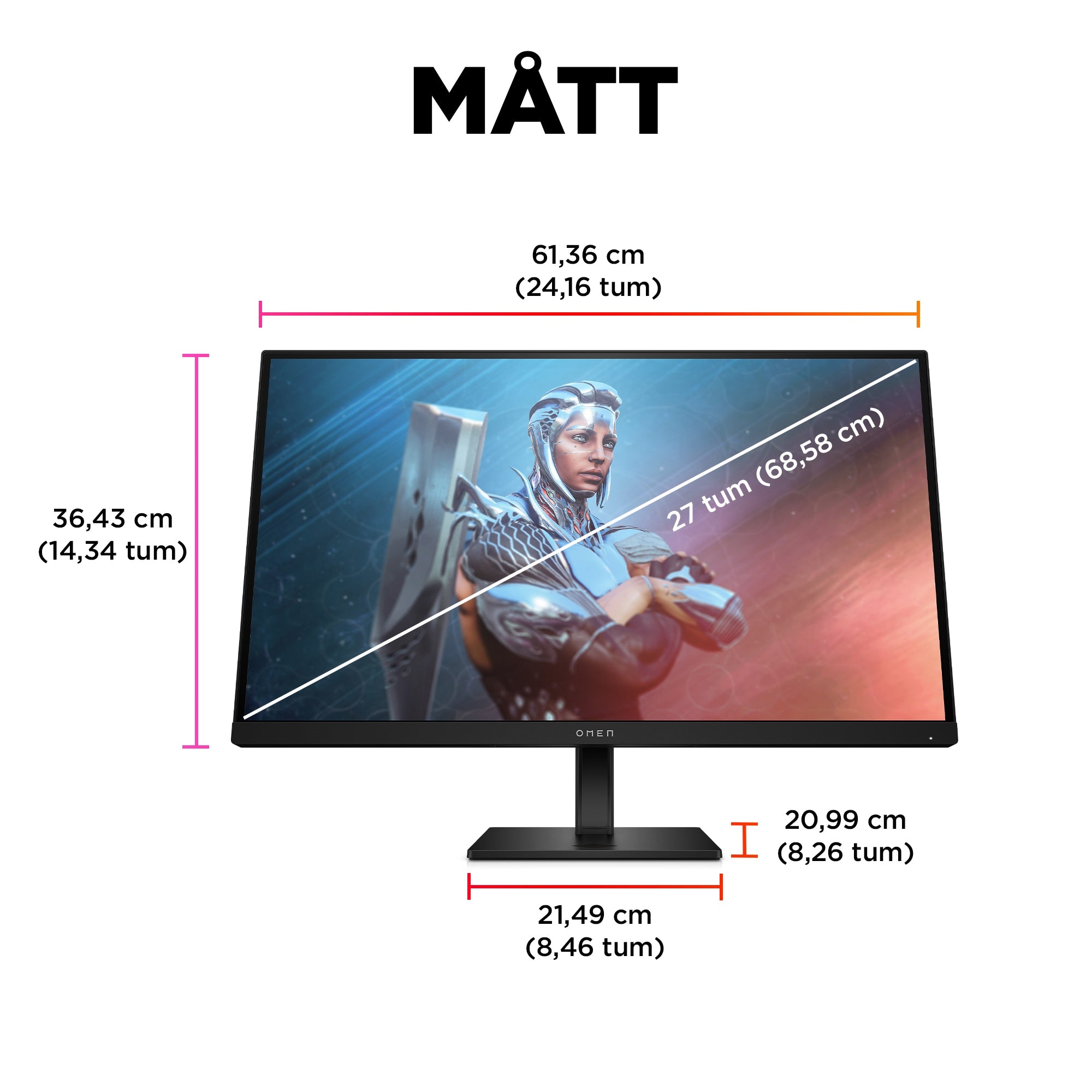 ricalStuff.se OMEN by HP OMEN 27 tum FHD 165 Hz Gaming-skärm – OMEN 27 HP 780F9AA#ABB 0197029614865|197029614865 Platta Pc
