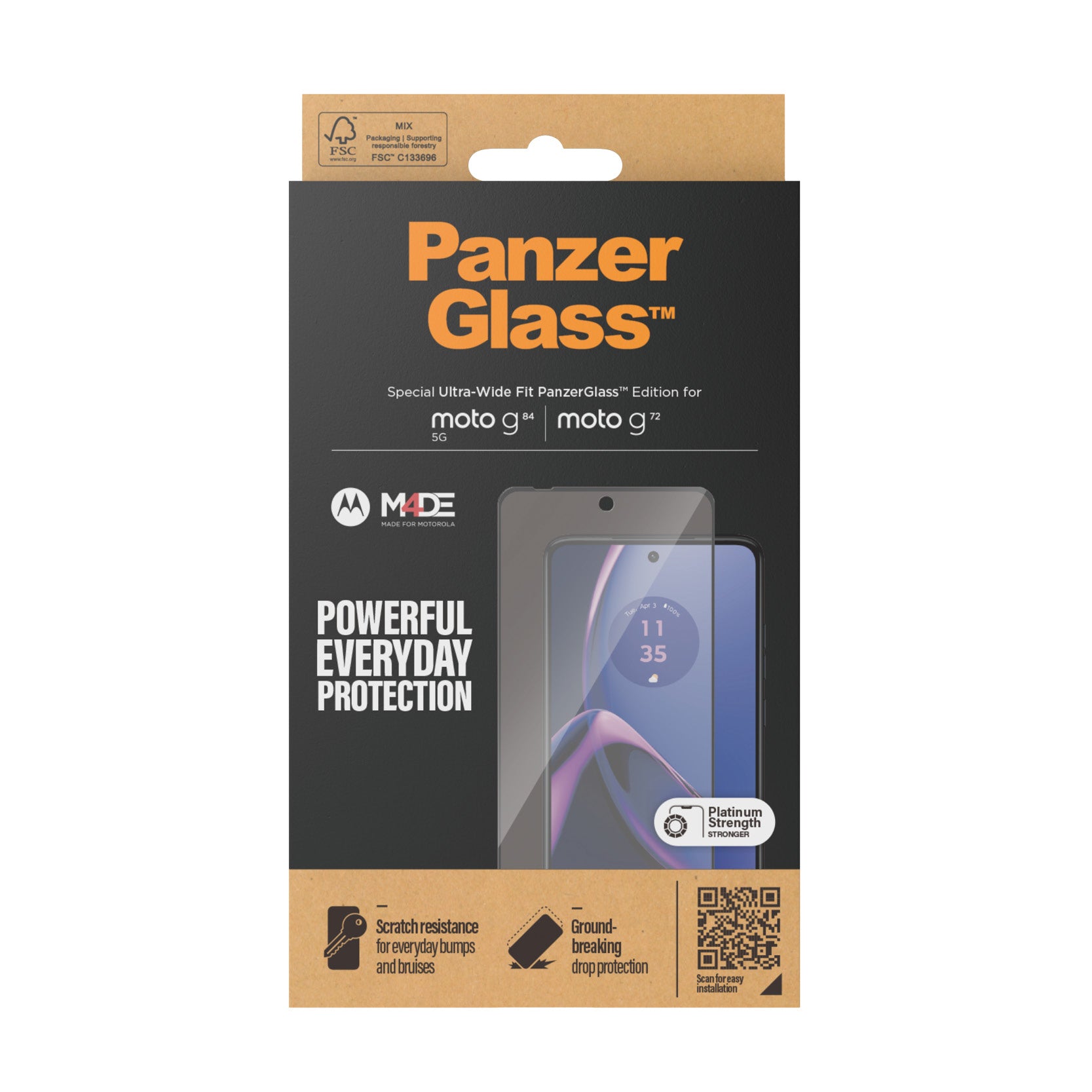 ff.se PanzerGlass Motorola Moto G84/G72 Genomskinligt skärmskydd 1 styck PanzerGlass 6582 5711724065828 Skärm- och Bakside