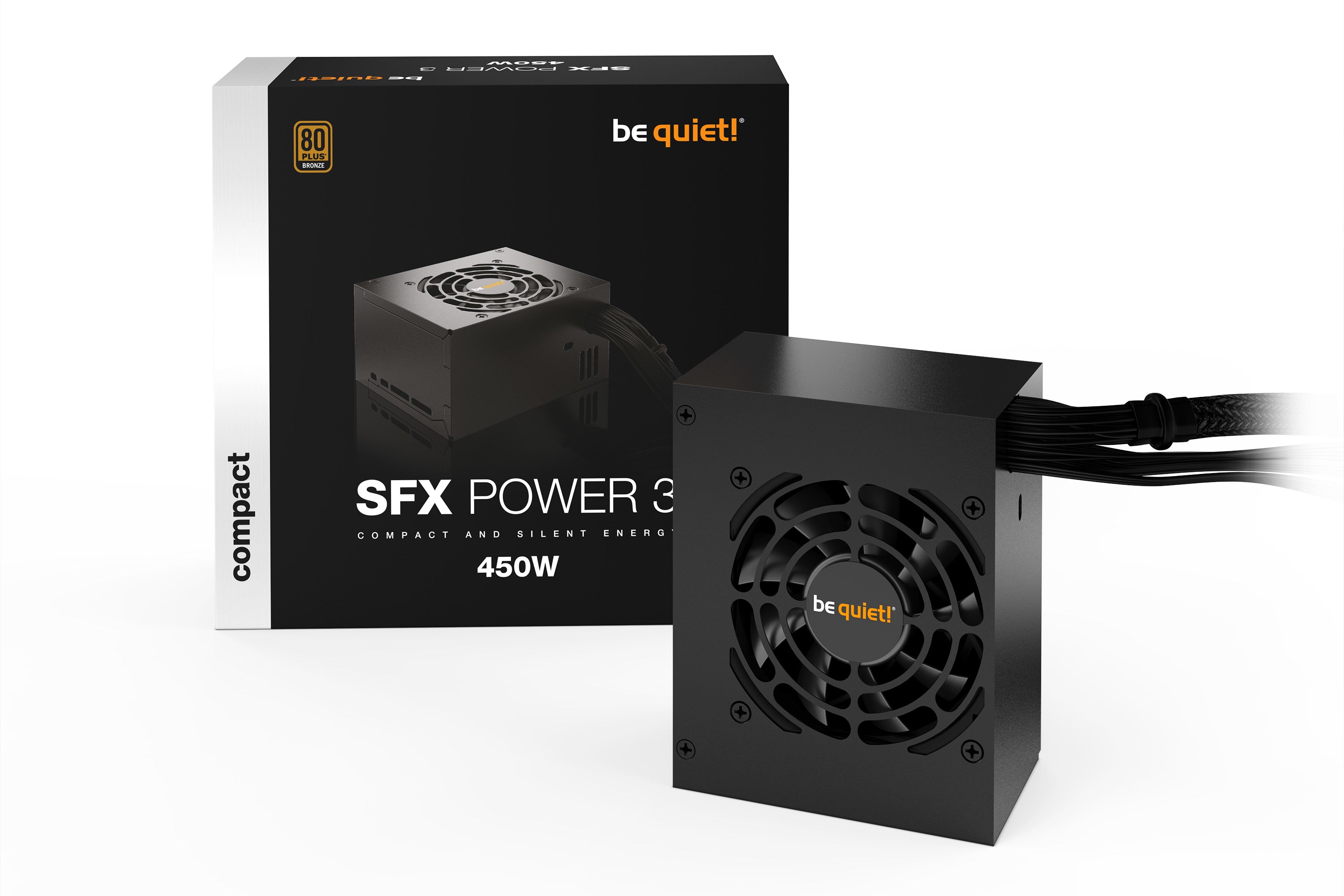 POWER 3 450W strömförsörjningsenheter 20+4 pin ATX Svart be quiet! BN321 4260052188279 Strömförsörjningsenheter SFX POWER
