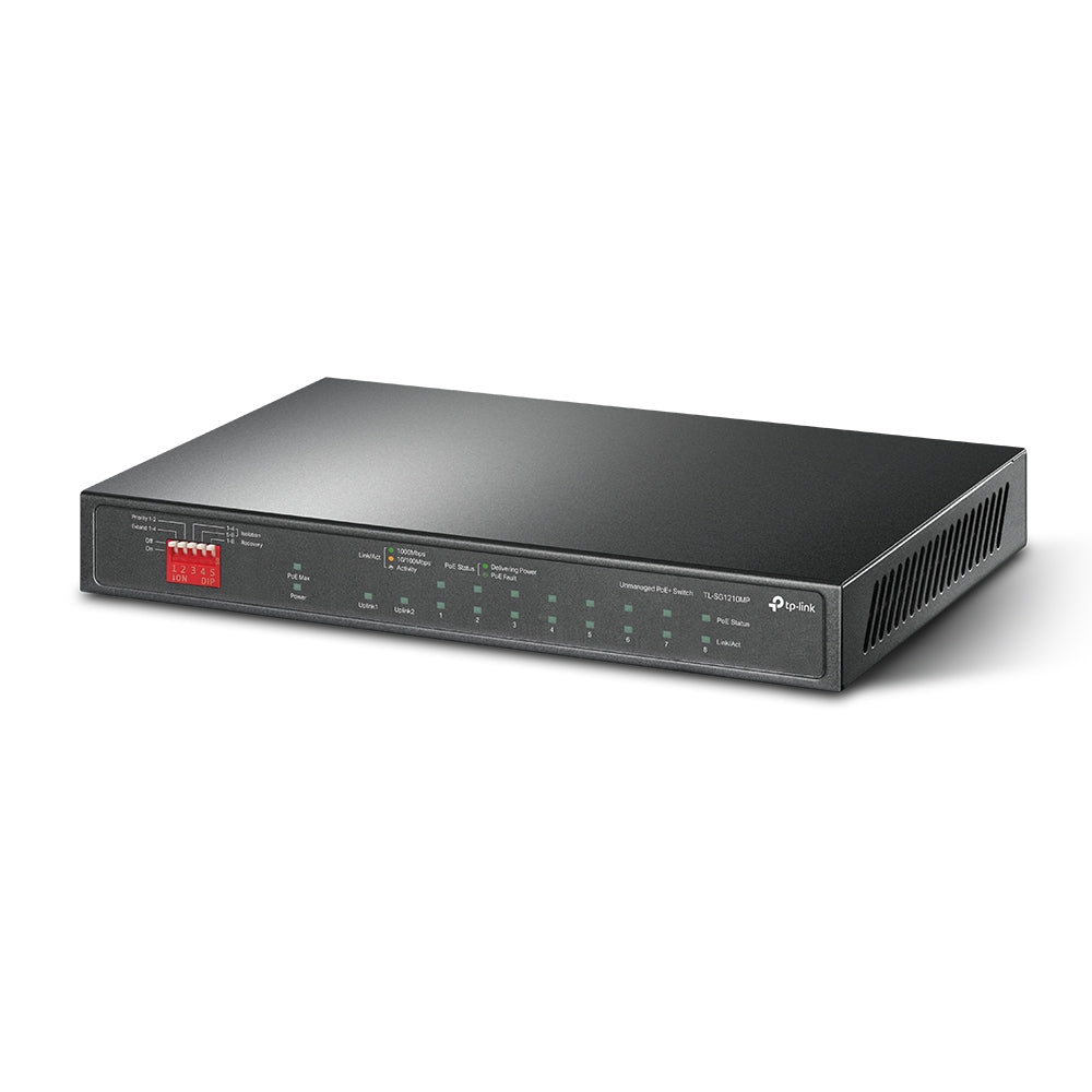 trömförsörjning via Ethernet (PoE) stöd Svart TP-Link TL-SG1210MP 6935364052683|0845973099534|845973099534|6935364052690 Nät