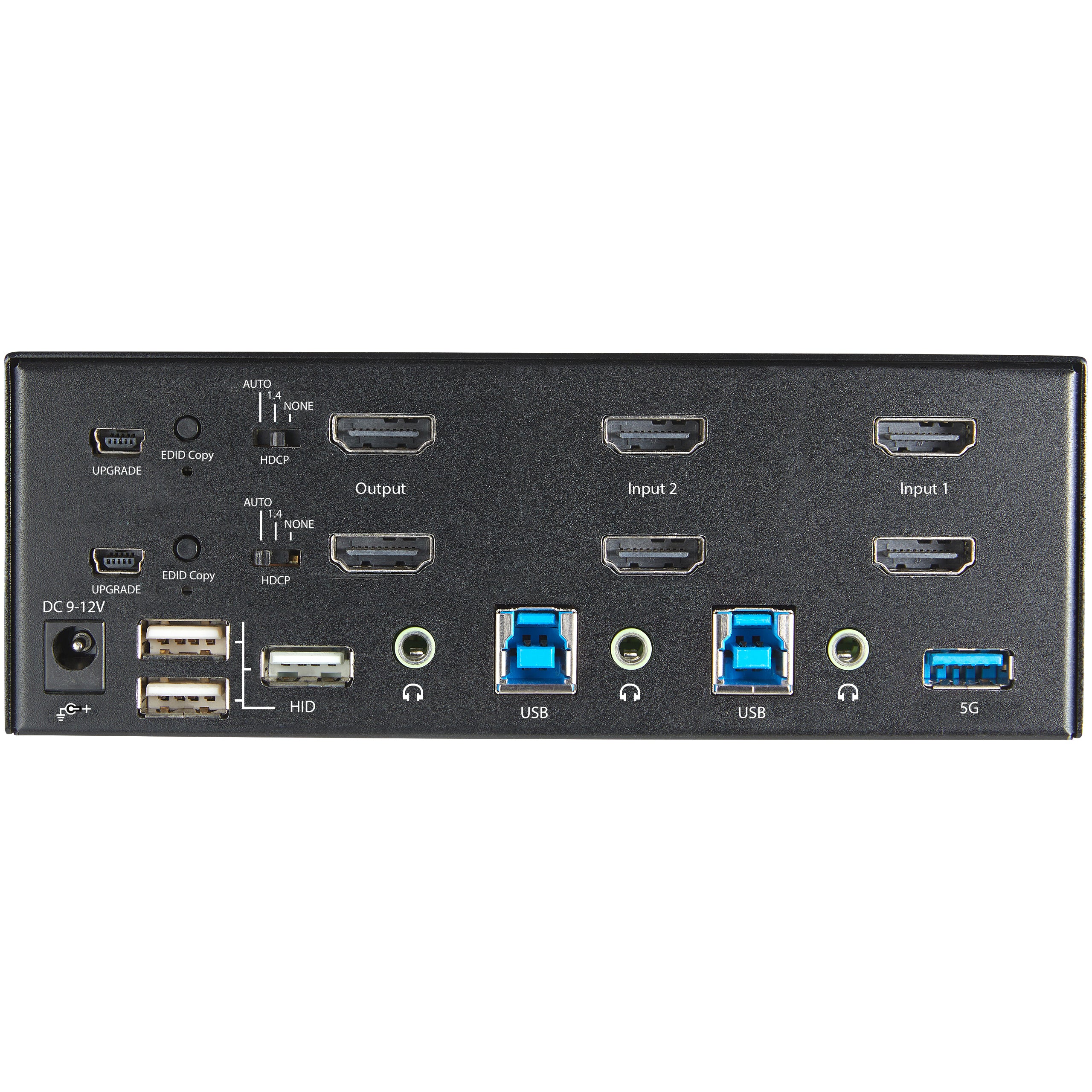 K 60 Hz Ultra HD HDR - Desktop 4K HDMI 2.0 KVM-switch med 2 portar USB 3.0-hubb (5 Gbit/s) och 4x USB 2.0 HID, ljud - Snabbt