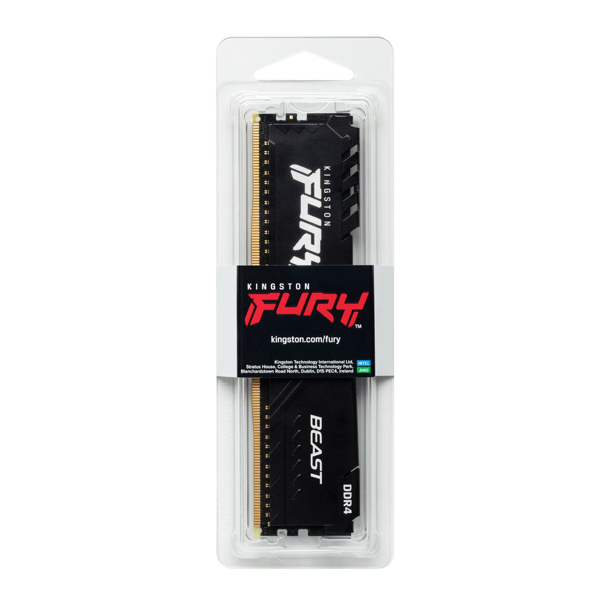 16 GB 1 x 16 GB DDR4 1800 MHz Kingston Technology KF436C18BB/16 0740617319767|740617319767 RAM-Minnen FURY Beast Beast www.