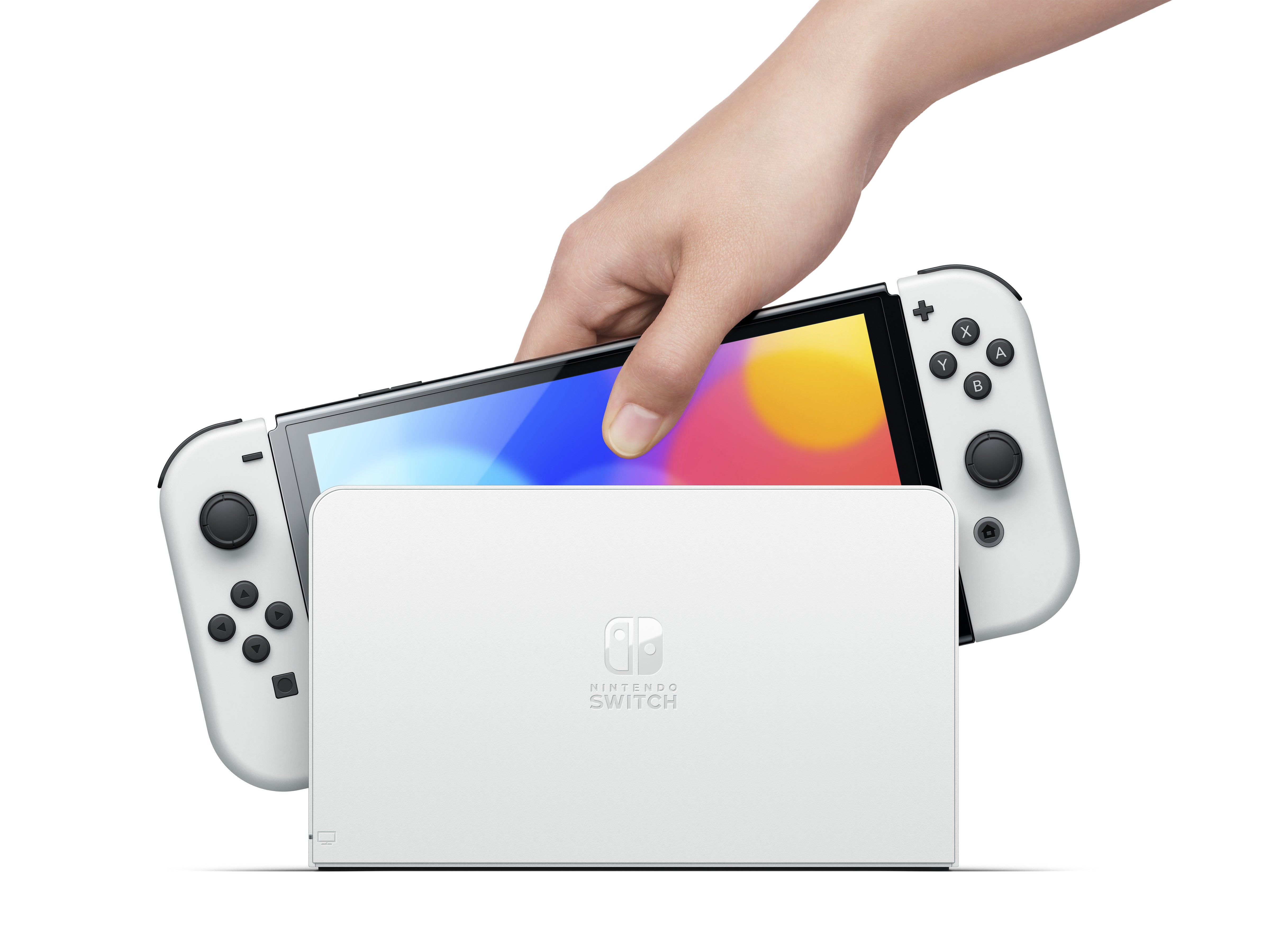 r 17,8 cm (7") 64 GB Pekskärm Wi-Fi Vit Nintendo 10007454 0045496453435|045496453435 Bärbara Spelkonsoller Switch OLED www