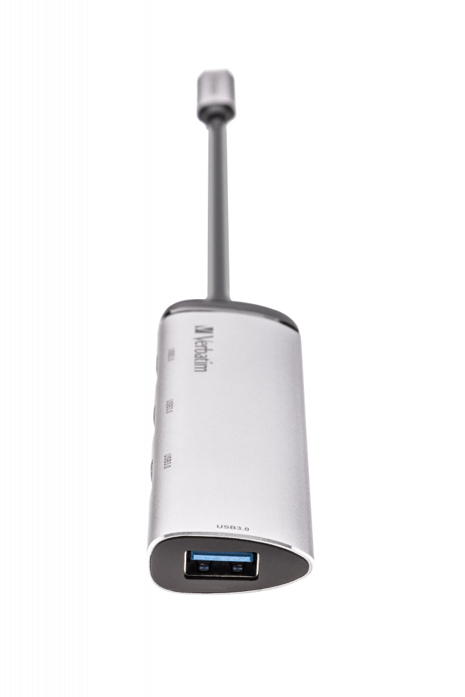 Verbatim USB-C Multiport Hub USB 3.2 Gen 1 (3.1 Gen 1) Type-C 5000 Mbit/s Grå Verbatim 49147 0023942491477|023942491477 Grä