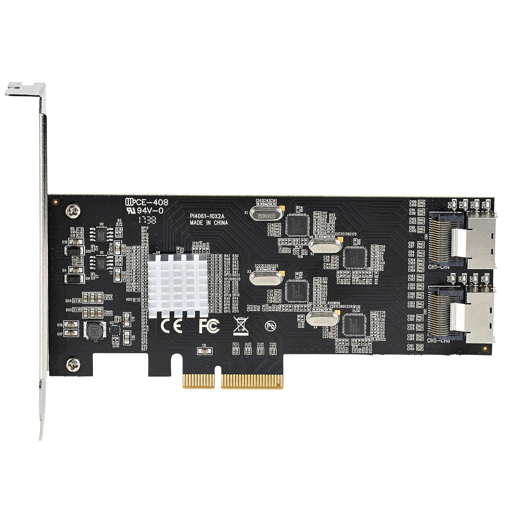 pter med 4 värdkontroller - SATA PCIe-kontrollerkort - PCI-e x4 Gen 2 till SATA III - SATA HDD/SSD StarTech.com 8P6G-PCIE-SA