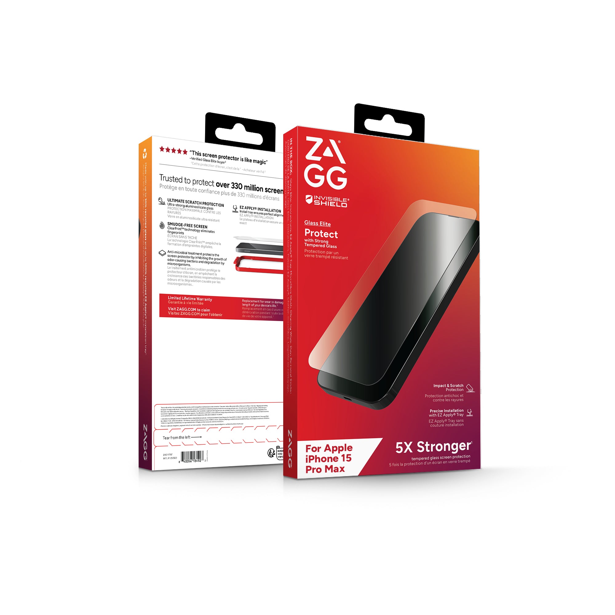e 15 Pro Max Screen EN/FR ZAGG 200111787 0840056184923|840056184923 Skärm- och Baksidesskydd till Mobiltelefoner Invisible