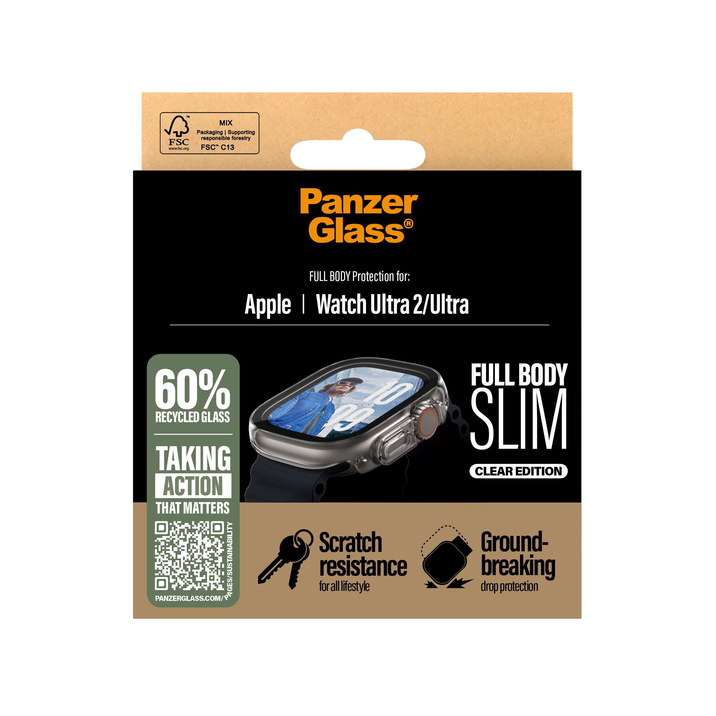 s 3715 smarta bärbart tillbehör Fodral Transparent Polyetentereftalat (PET) PanzerGlass 3715 5715685003646 Smarta Bärbara Ti