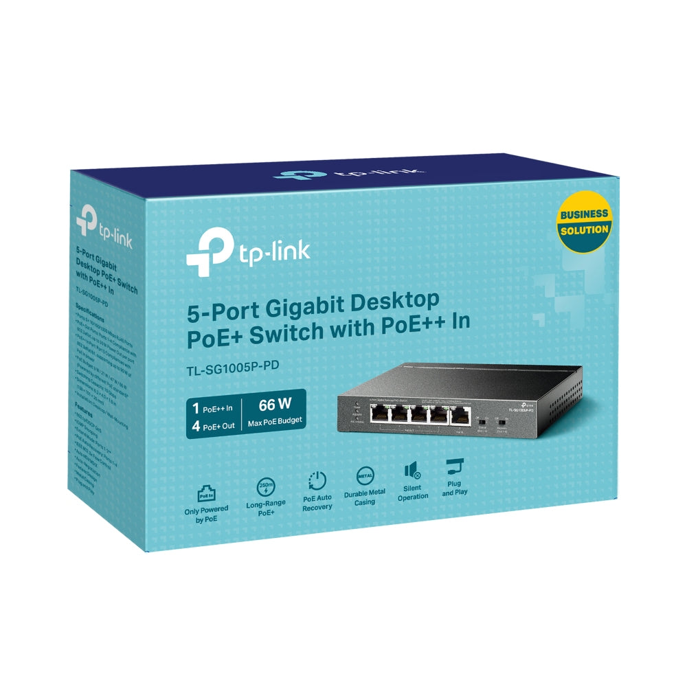 via Ethernet (PoE) stöd Svart TP-Link TL-SG1005P-PD 4895252501117|4895252501124 Nätverksswitchar TL-SG1005P-PD www.electri