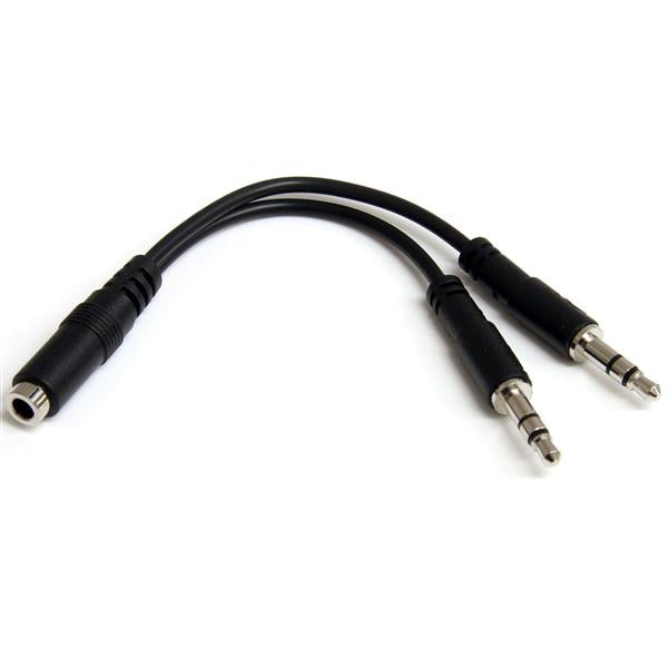 www.electricalstuff.se ElectricalStuff.se StarTech.com 3,5 mm 4-polig till 2x 3-polig 3,5 mm headsetsplitteradapter – F/M