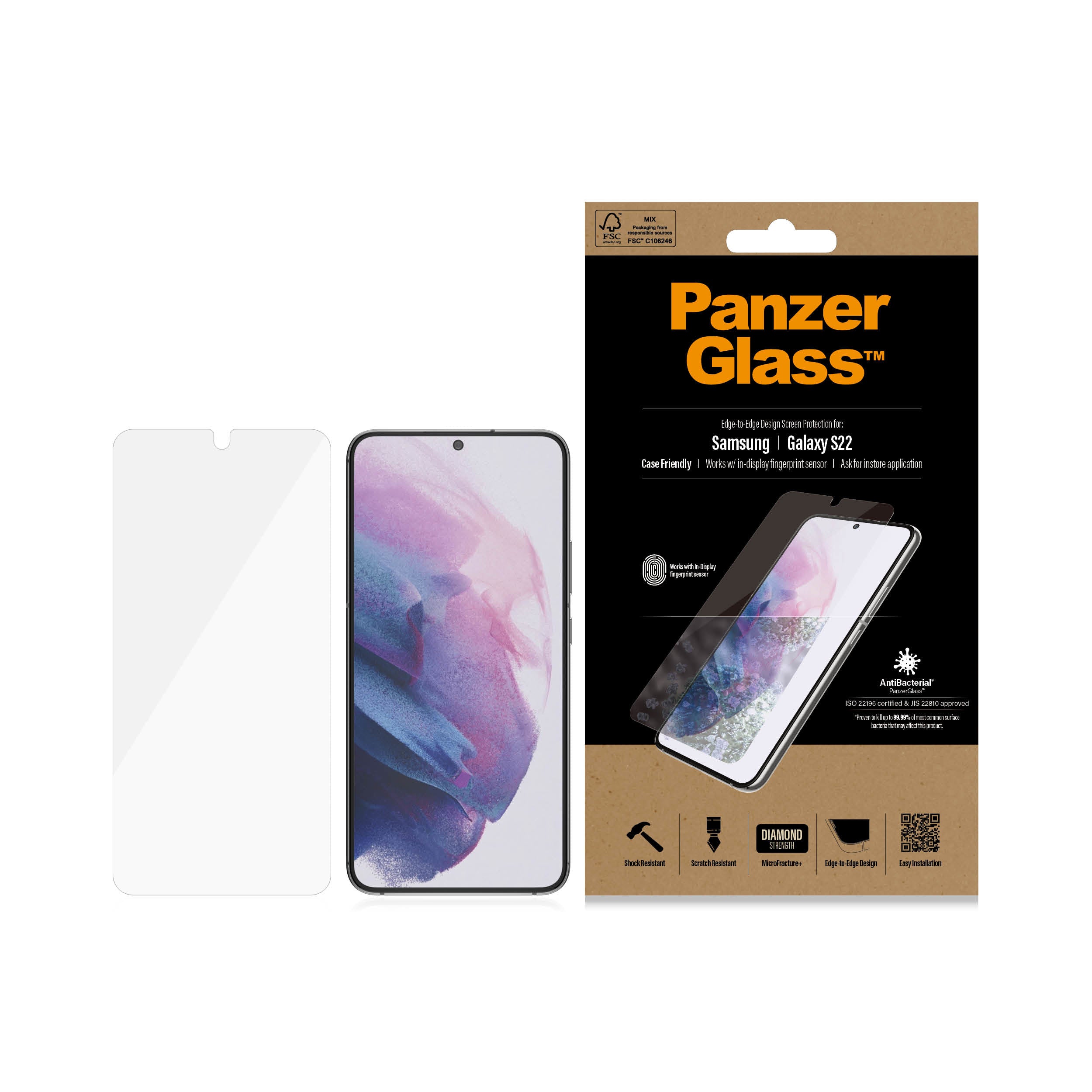 .se ElectricalStuff.se PanzerGlass 7293 skärm- och baksidesskydd till mobiltelefon Genomskinligt skärmskydd Samsung 1 styc