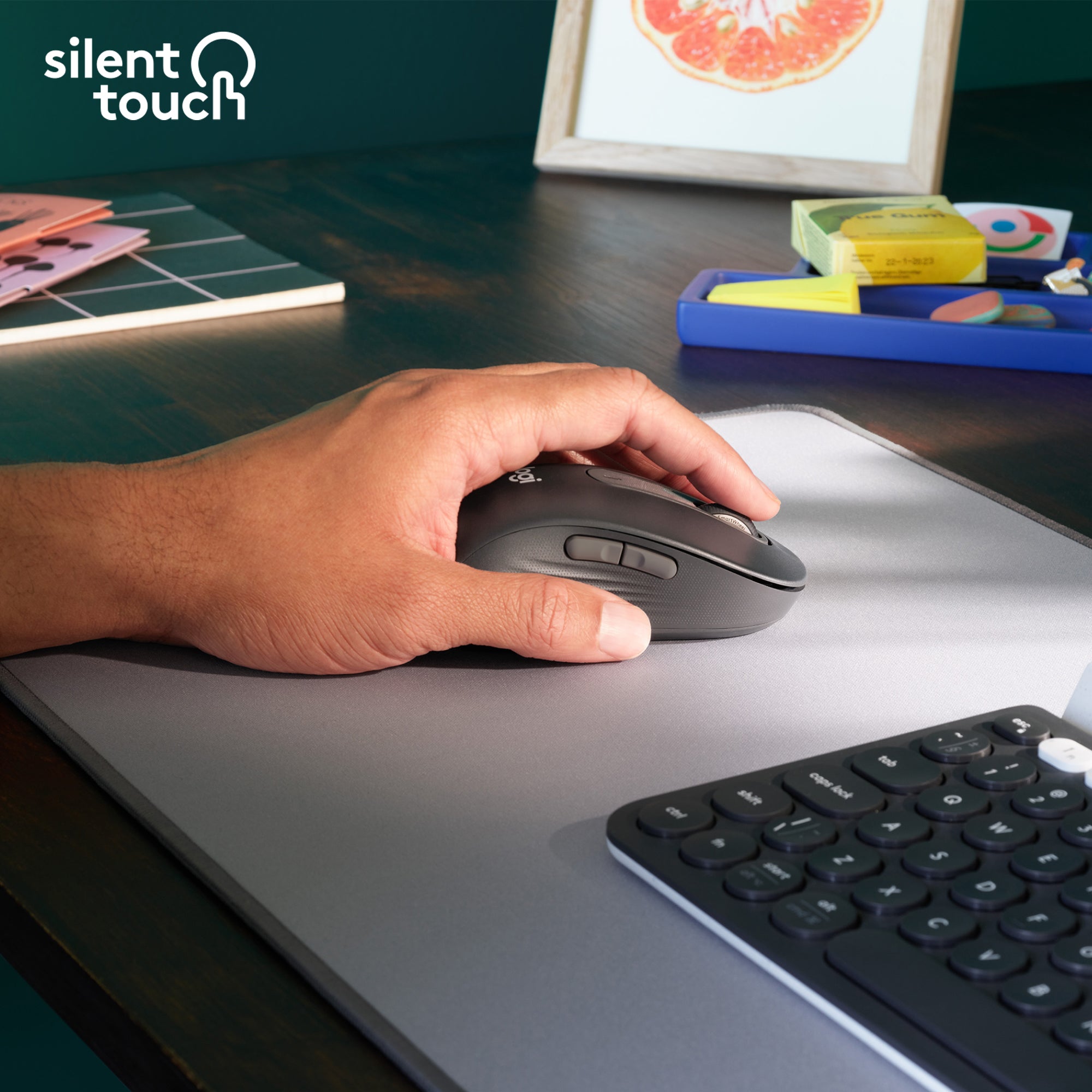 ech Signature M650 datormöss Kontor vänster hand Trådlös RF + Bluetooth Optisk 4000 DPI Logitech 910-006239 5099206097209 Da