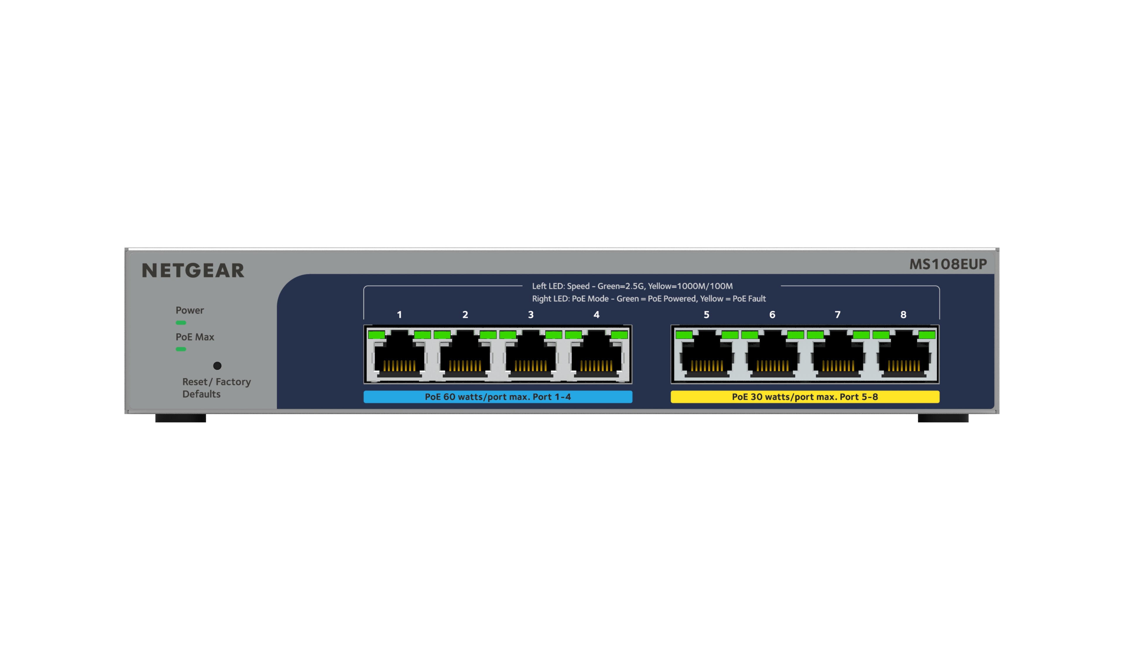 www.electricalstuff.se ElectricalStuff.se NETGEAR 8-port Ultra60 PoE++ Multi-Gigabit (2.5G) Ethernet Plus Switch hanterad