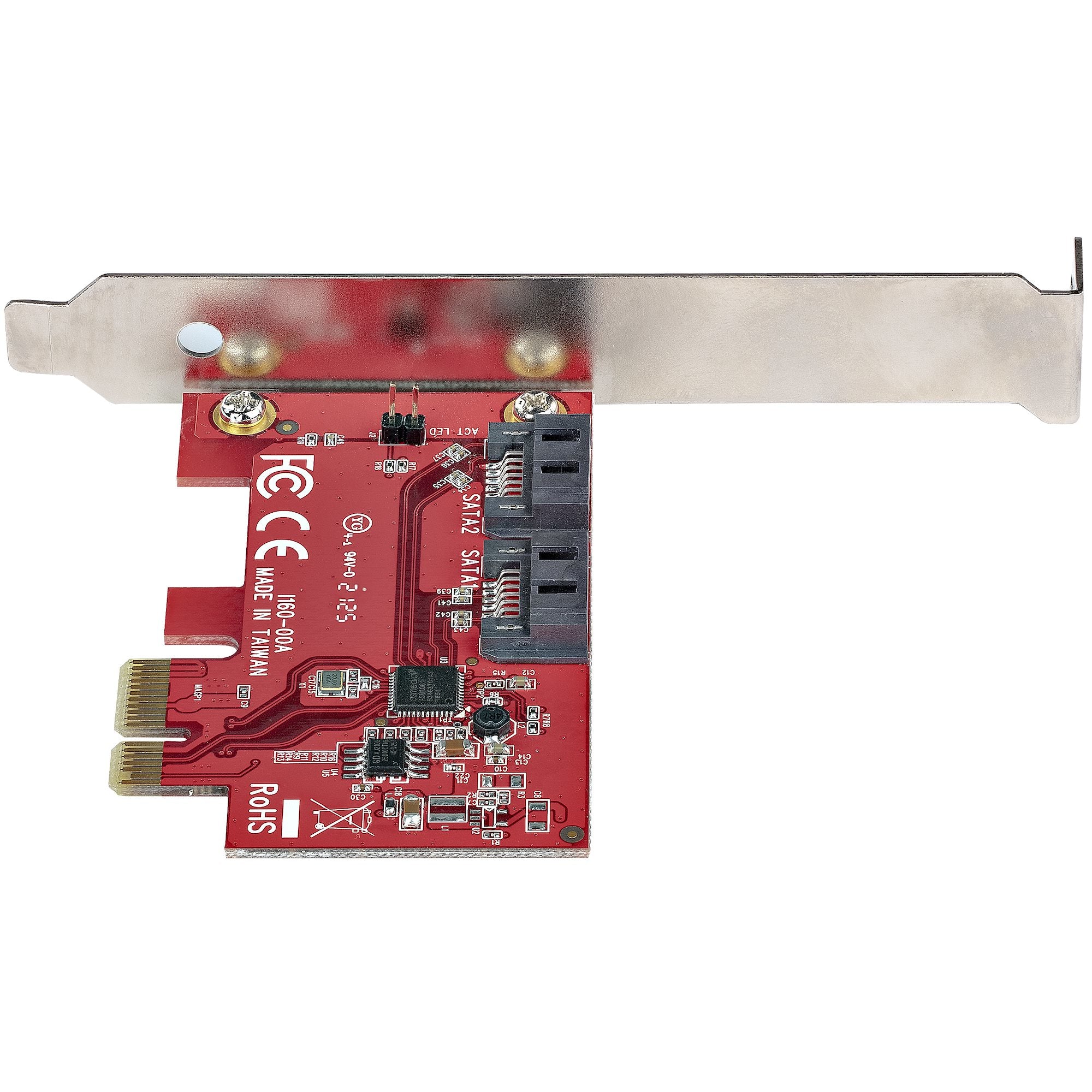 6 Gbps - Hel-/lågprofil - PCI Express till SATA-adapter/-kontroller - ASM1061 icke-RAID-drift - PCIe till SATA-omvandlare SA