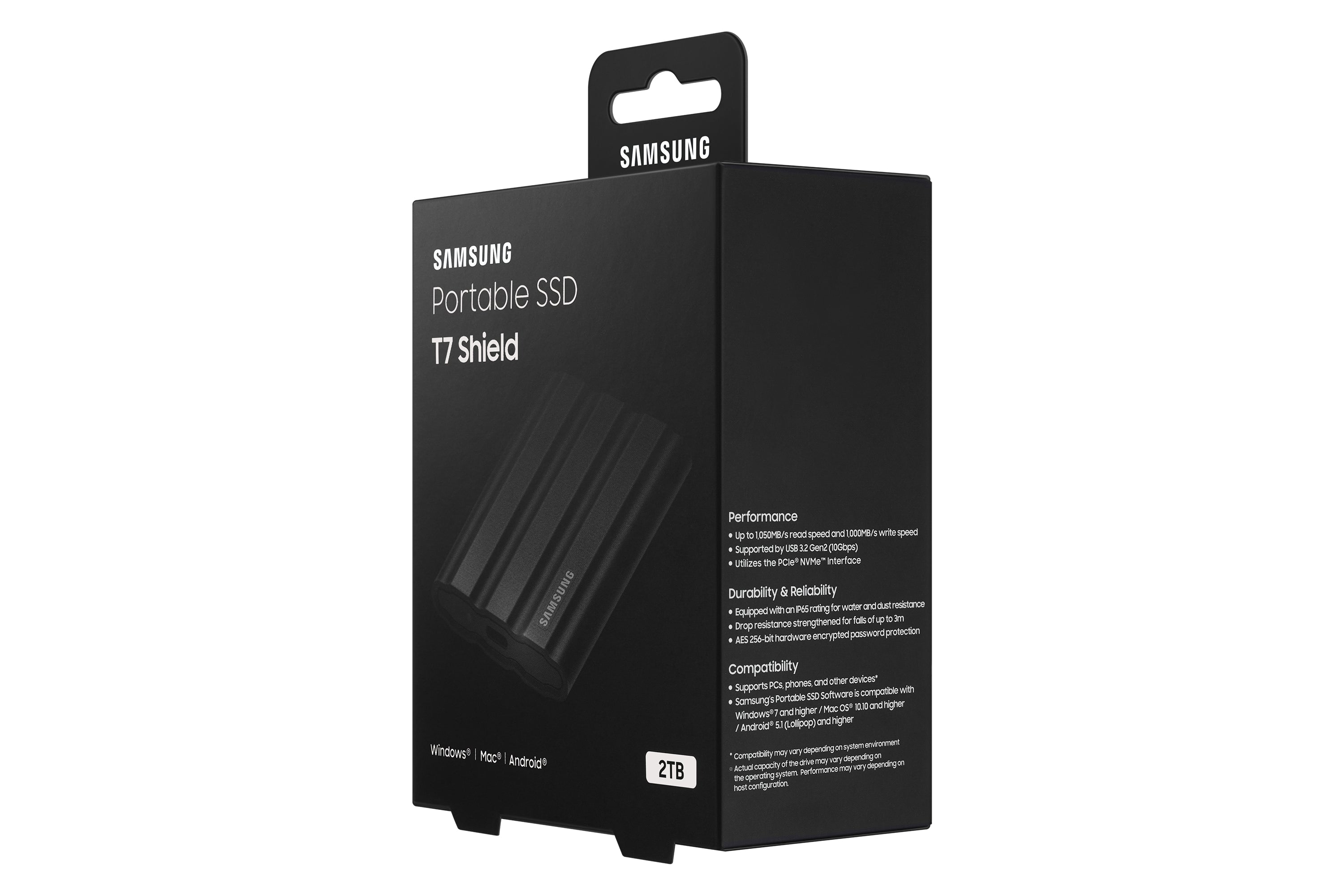0S 2 TB USB Type-C 3.2 Gen 2 (3.1 Gen 2) Svart Samsung MU-PE2T0S/EU 8806092968431 Externa SSD-Hårddiskar MU-PE2T0S www.ele